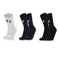 Macron Fixed sokker 2 pk WHT M Sportssokker i bomullsmiks - Unisex